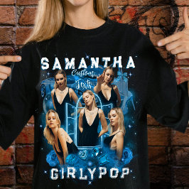 Lägg till dina egna foton Retro 90-tal Bootleg Y2K T Shirt