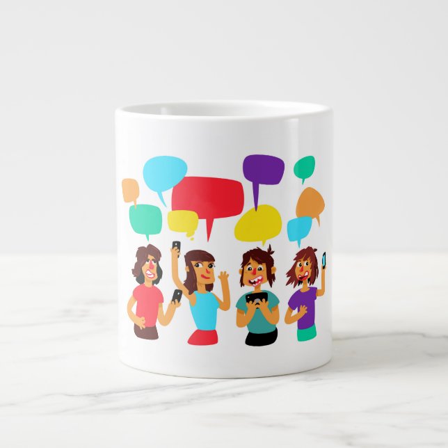 Lägg till dina egna texttermer i Gift Jumbo Mugg (Framsidan)