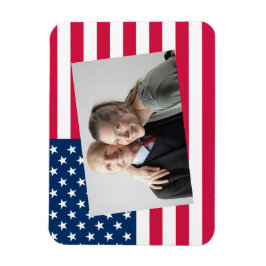Lägg till dina foton Amerikanska Flagga Patriotic Magnet