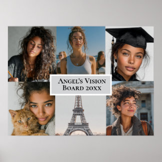 Lägg till dina foton Vision Board Anpassad affisch