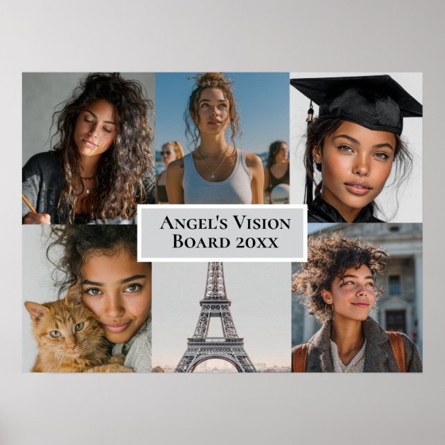 Lägg till dina foton Vision Board Anpassad affisch (Framsidan)
