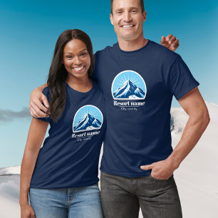 Lägg till dina kläder från namn eller skidorten t shirt