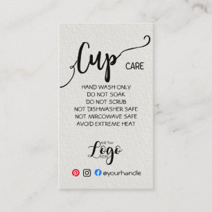 LÄGG TILL DINA LOGOTYP kopp CARE vinyl business wa Visitkort