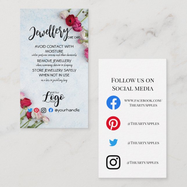 LÄGG TILL DINA LOGOTYP-SJUKVÅRDSKÄRM KARTONGER BRI VISITKORT (Fram/baksida)