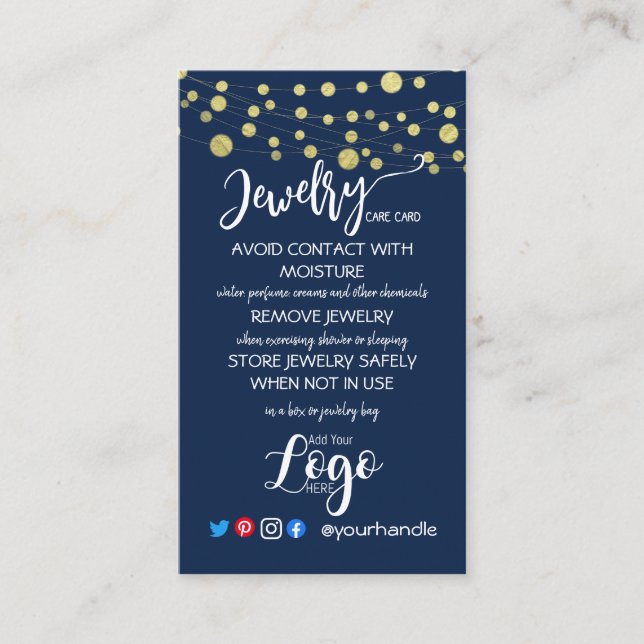 LÄGG TILL DINA LOGOTYP-SJUKVÅRDSKORT, Blått USA Visitkort (Framsida)