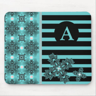 Lägg till dina monogramArtdeco-blommor i Retro Sti Musmatta