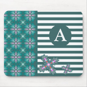 Lägg till dina monogramArtdeco-blommor i Retro Sti Musmatta