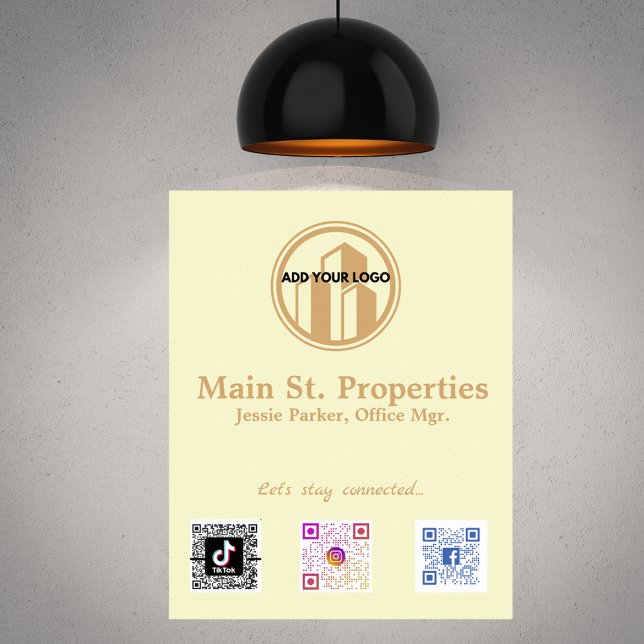 Lägg till dina Social-mediesökningskoder för Logot Poster (Skapare uppladdad)