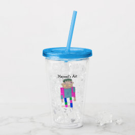 Lägg till ditt barns konstverk här take away mugg