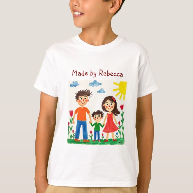 Lägg till ditt barns teckning i den här kaffet Mug T Shirt (Framsida)