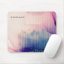 Lägg till ditt citat eller talesätt Vattenfärg blä Musmatta