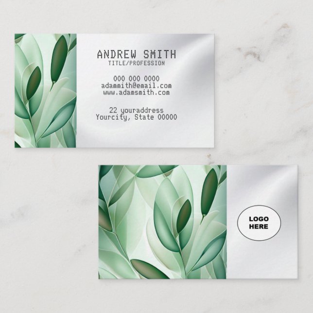 Lägg till ditt eget Affärskort för bildversion Visitkort (Fram/baksida)