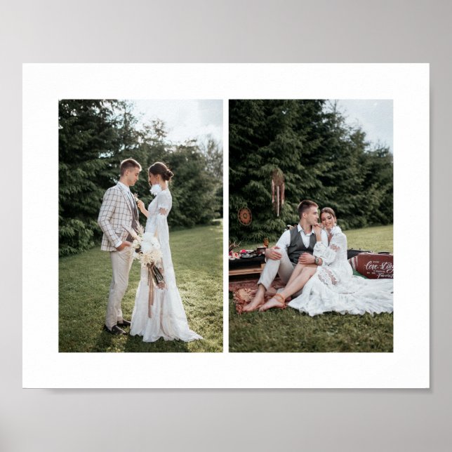 Lägg till ditt eget Anpassningsbar 2-fotokollage-V Poster (Framsidan)