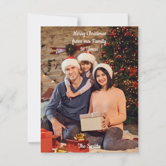 Lägg till ditt eget bildjulkort julkort (Framsida)