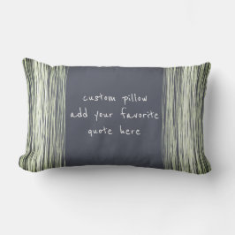 Lägg till ditt eget citat grått modern anpassnings lumbarkudde