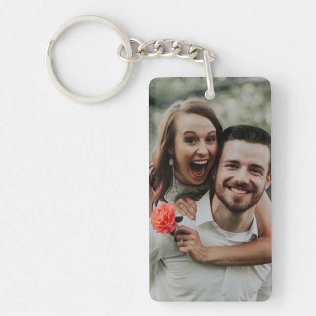 "Lägg till ditt eget foto" (Acrylic Keychain) Nyckelring (Framsidan)