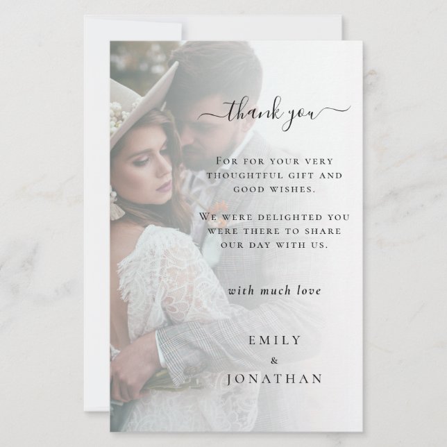 Lägg till ditt eget foto Bröllop Tack (Framsida)