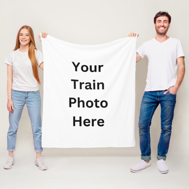 Lägg till ditt eget foto här fleecefilt (På plats)