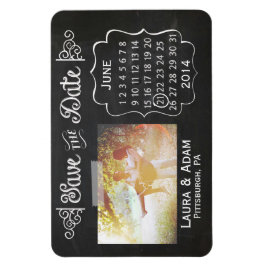 Lägg till ditt eget foto-kalkkort Spara datum magn Magnet