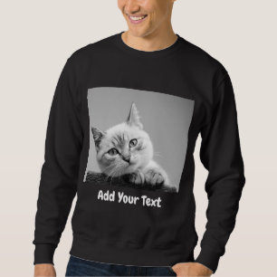 Lägg till ditt eget foto med din text lång ärmad tröja