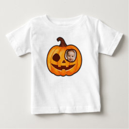 Lägg till ditt eget foto med jack o lantern-pumpmo t shirt