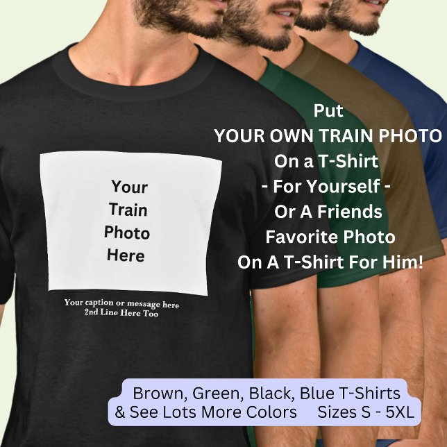 Lägg till ditt eget foto och din egen bildtext för t shirt (Skapare uppladdad)