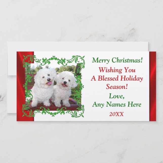 Lägg till ditt eget Helgdag för julljullåsfoto i c Julkort (Framsida)