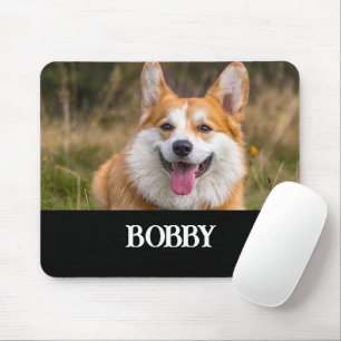 Lägg till ditt eget hund-foto och namn musmatta