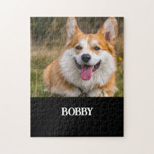 Lägg till ditt eget hund-foto och namn pussel