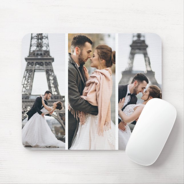 Lägg till ditt eget - minimalt 3 fotogalleri musmatta (Med mus)