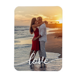 Lägg till ditt eget romantiska Kärlek-foto Magnet