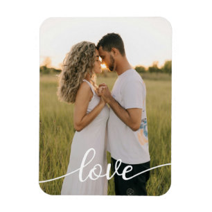Lägg till ditt eget romantiska kärleksfoto magnet