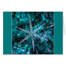 Lägg till ditt eget textkort i Snöflingmakro-foto