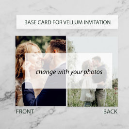 Lägg till ditt enkla fotoBASE-kort för övertäcknin Inbjudningar