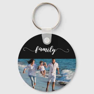 Lägg till ditt familjefoto nyckelring