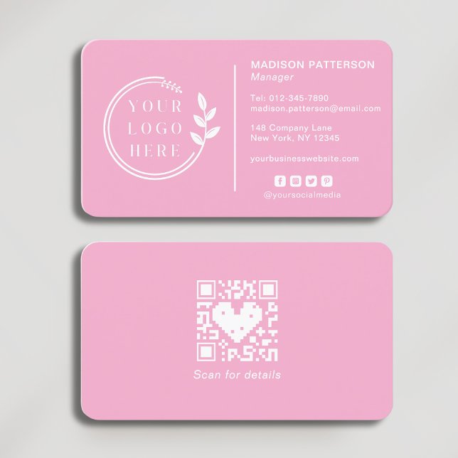 Lägg till ditt företag för QR-kod för mediekod för Visitkort (Skapare uppladdad)