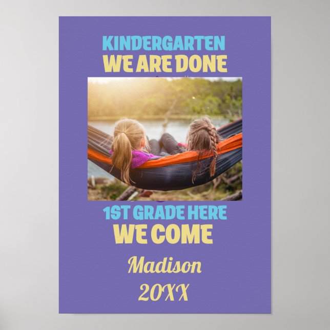 Lägg till ditt foto Förskoleexamen 1:a klass P Poster (Framsidan)