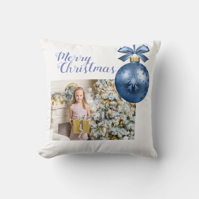 Lägg till ditt foto i anpassningsbarnas julklapp kudde (Framsida)