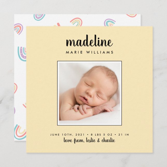 Lägg till ditt foto i baby (Fram/baksida)