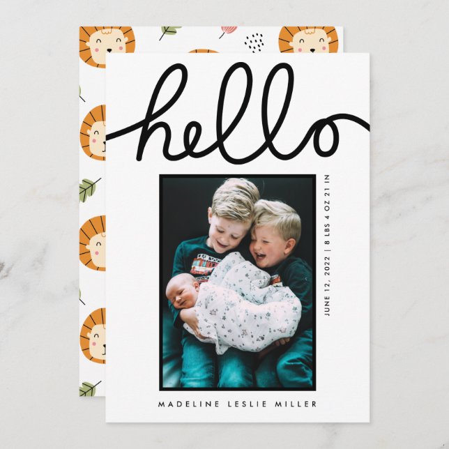 Lägg till ditt foto i baby (Fram/baksida)