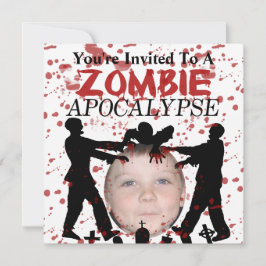 Lägg till ditt foto i en Zombie Apocalypse Invasio Inbjudningar