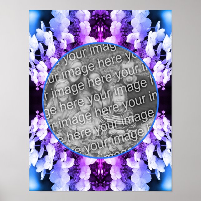 Lägg till ditt foto med Hydrangea Flower Tvisserli Poster (Framsidan)