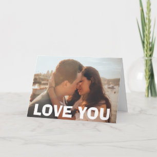 Lägg till ditt foto på detta "LOVE YOU"-kort Kort