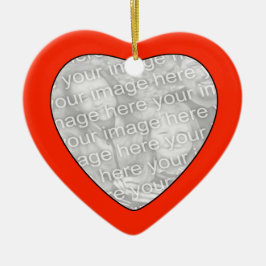 Lägg till ditt foto Red Heart Ornament