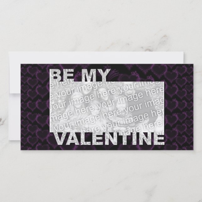 Lägg till ditt foto som min Valentine Ram - Goth H Julkort (Framsida)