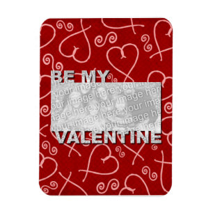 Lägg till ditt foto som min Valentine Ram - Red He Magnet
