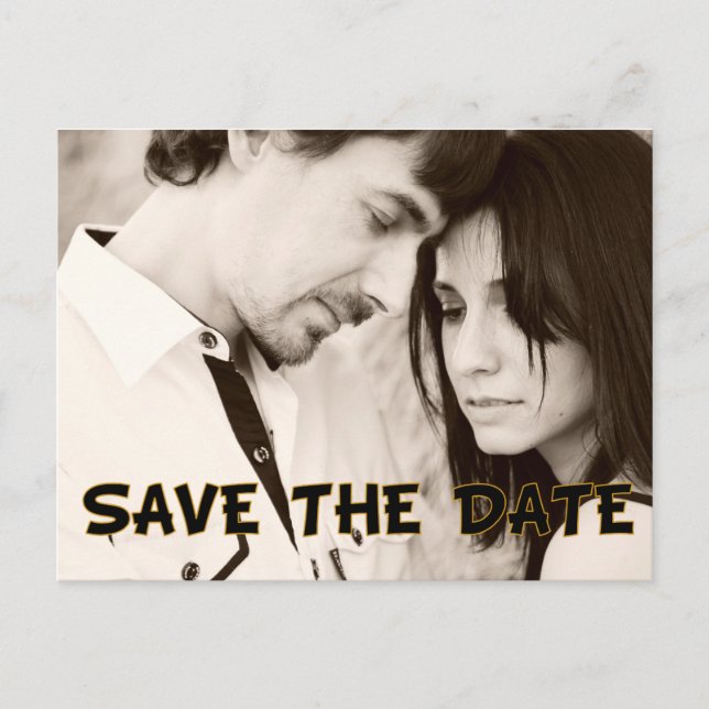 Lägg till ditt foto Spara datum vykort (Framsida)