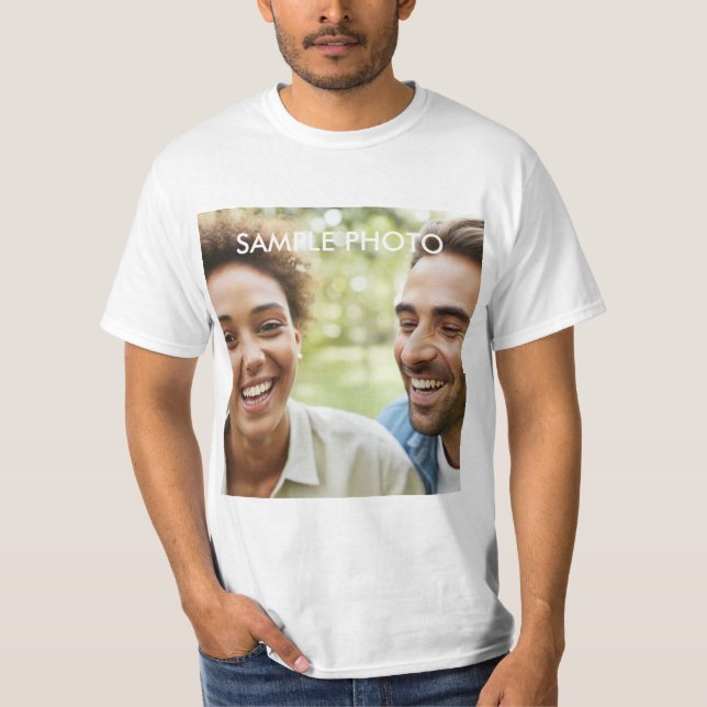 Lägg till ditt foto t shirt (Framsida)