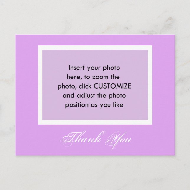 Lägg till ditt fototack för vykortet. vykort (Framsida)