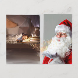 Lägg till ditt fototombesök i jultomten kväll Anno Meddelande Vykort